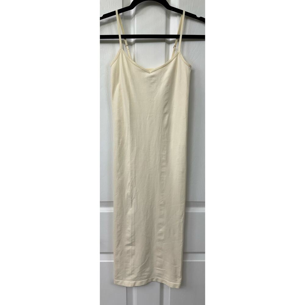 Free People Intimately Tea Length Seamless Dress NEW bodycon layering XS/S ivory - Picture 6 of 7